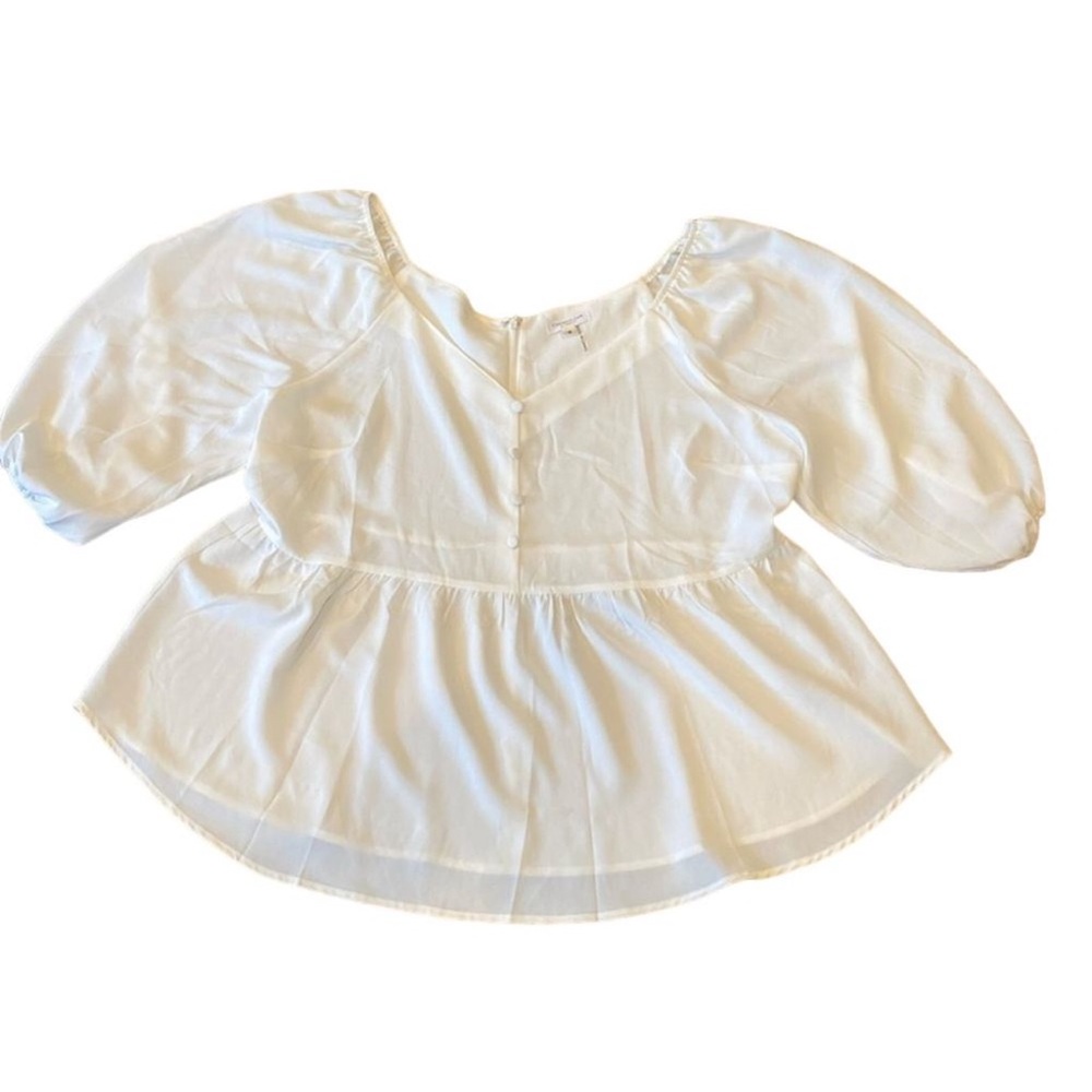 Chic Soul White Peasant Blouse